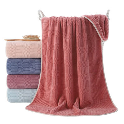 Duurzame baddoek van microfiber voor huishoudens 70*140cm Vinnige droogstranddoek Vaste kleur