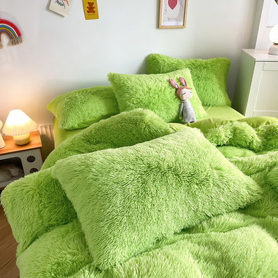 Plüssige Shaggy Velvet Fluffy beddekbedden in multi-kleurig luxe ontwerp