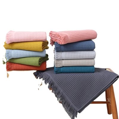 Hotel zachte veelkleurige Tassel baddoek sjaal 90*180 met antimicrobiële en katoen