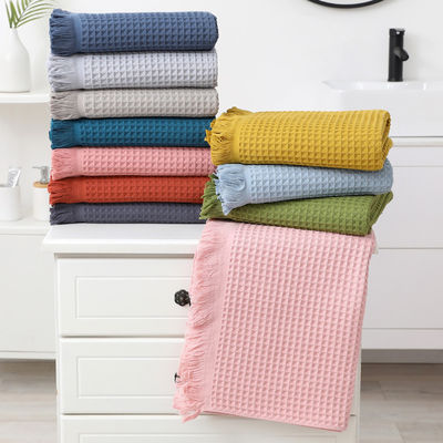 Hotel zachte veelkleurige Tassel baddoek sjaal 90*180 met antimicrobiële en katoen