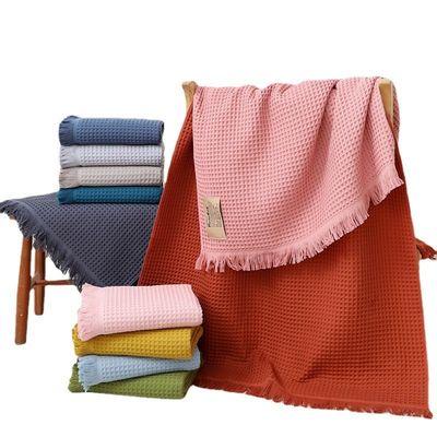 Hotel zachte veelkleurige Tassel baddoek sjaal 90*180 met antimicrobiële en katoen
