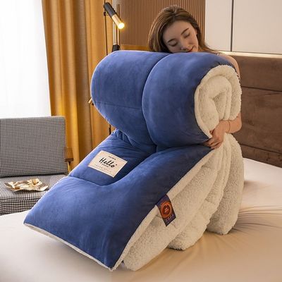 Gezonde Slaap Ondersteuning Dekbed Elegante Comfort Zachtste Gezelligste Zwaargewicht Sherpa-backing