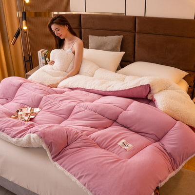 Gezonde Slaap Ondersteuning Dekbed Elegante Comfort Zachtste Gezelligste Zwaargewicht Sherpa-backing