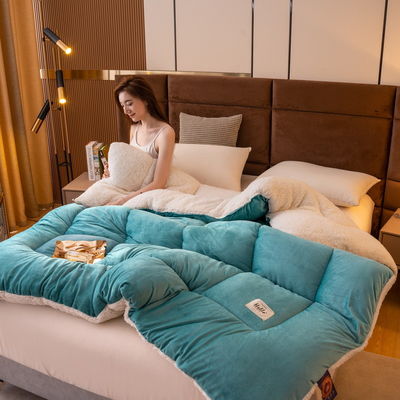 Gezonde Slaap Ondersteuning Dekbed Elegante Comfort Zachtste Gezelligste Zwaargewicht Sherpa-backing