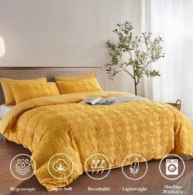 Hotel 100% katoen geborduurde dekbed bedden set 4 stuk met 40 stof tel