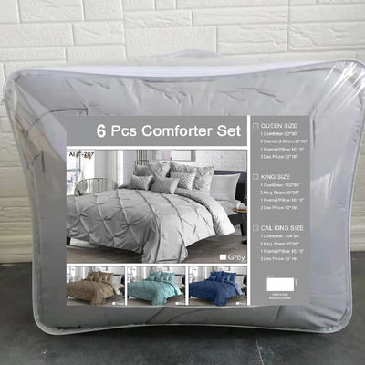 Microfiber Stof Dichtheid Comforter beddengoed Set 4 Pieces King Size Luxe Bedden