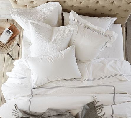 HotelHome 100% katoen geborduurde dekbed bedden set 4 stuk enkel dubbel koningin koning