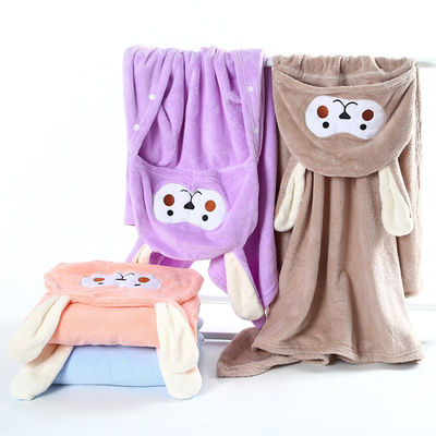 Foto-perfecte baby douche handdoek en hoed Set Jacquard Coral Velvet voor zachtheid