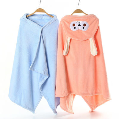 Foto-perfecte baby douche handdoek en hoed Set Jacquard Coral Velvet voor zachtheid