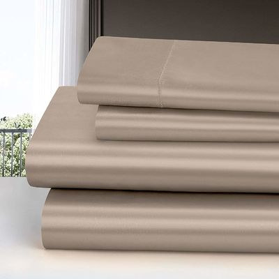 Niet wegwerpmatig Satin zijde touch beddengoed voor thuis Twin maat twee pc's platte beddengoed