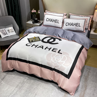 Luxe Retreat Vier stukken beddengoed Set Met All-Season IJssilk Bed Set