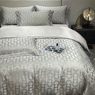 40 Stoffen tellen Lichte luxe satine jacquard vier stukken beddengoed voor landelijke markten