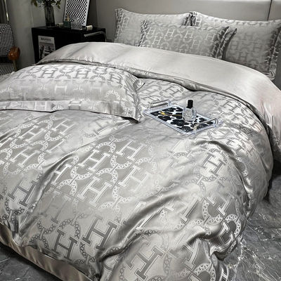 40 Stoffen tellen Lichte luxe satine jacquard vier stukken beddengoed voor landelijke markten