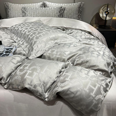 40 Stoffen tellen Lichte luxe satine jacquard vier stukken beddengoed voor landelijke markten