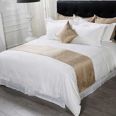 Reactie binnen 24 uur 4pcs Satin Stitch Dekbed Set voor King Size Double Bed