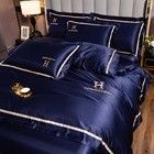 Gezellig Grijs Hotel Rood Huwelijk Bedstuk Vierstuk Kit met Gewassen Zijde Vierstuk Bedstuk Set