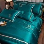 Gezellig Grijs Hotel Rood Huwelijk Bedstuk Vierstuk Kit met Gewassen Zijde Vierstuk Bedstuk Set