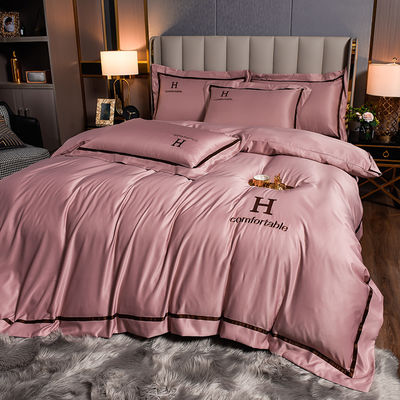 Custom geborduurde polyester zijde bedden Set voor einde Luxe slaapkamer in moderne stijl