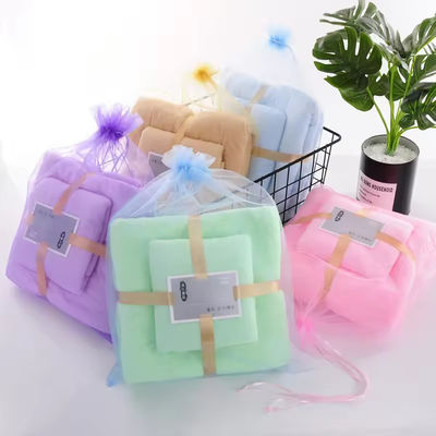Alle leeftijdsgroepen Coral Fleece Bad Towel Set met voordeel van sterke wateropname