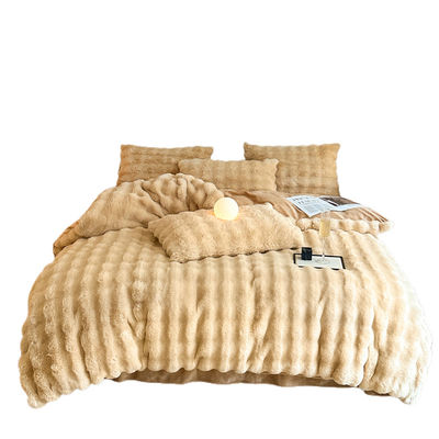 Beddenbedden Luxe beddenbedden solide kleurrijke konijn fluweel