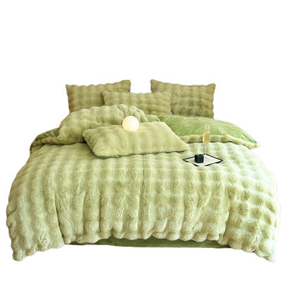 Beddenbedden Luxe beddenbedden solide kleurrijke konijn fluweel
