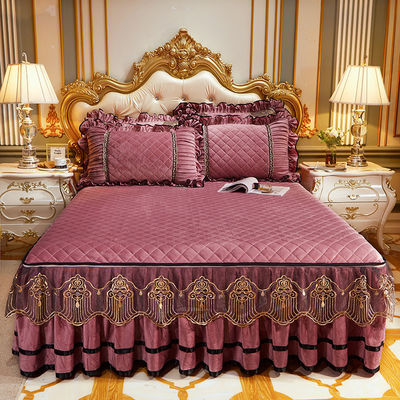 Gepersonaliseerde grootte winterbeddek slip set met luxe geborduurde beddengoed 3-delige set