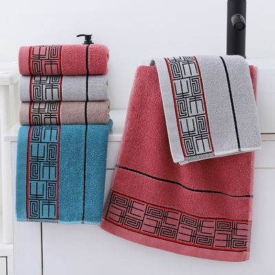 Snel droogende douche handdoek geschenk set met gestreepte patroon en 100% katoen donkere handdoeken