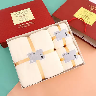 Zacht en absorberend Huis Hotel Spa Bad Towel Set Geschenk in dik koraal Vlies Microfiber