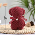 Solid Color Bunny Bear Shape Coral Velvet Handdoek Polyester Handdoek voor alle leeftijden