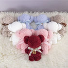 Solid Color Bunny Bear Shape Coral Velvet Handdoek Polyester Handdoek voor alle leeftijden
