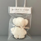 Solid Color Bunny Bear Shape Coral Velvet Handdoek Polyester Handdoek voor alle leeftijden