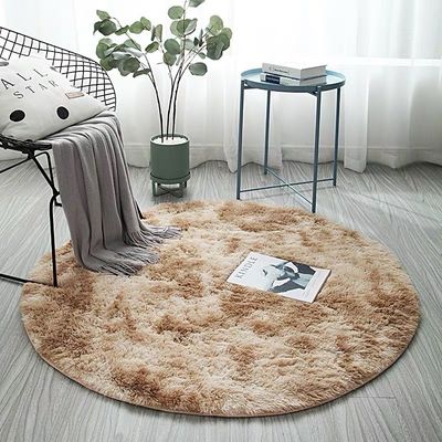 Home Zwakke cirkel tapijten voor kinderen Meisjes Tienerkamer Woonkamer Dier Print Patroon