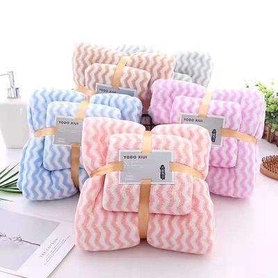 300 GSM Coral Fleece Face Bath Towel Set voor Home Hotel Spa van OEM fabrikanten