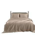 Gepersonaliseerde Satine lakens Bedden Set Twin Size 2 PCS Platte lakens met geweven ontwerp