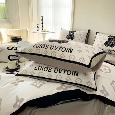 180GSM Cartoon White Bear Head Bear Design Bedden Sets Collectie Fitted Sheet Bed Cover Sheet Kussenschuur