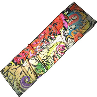 Trendy gedrukte sporthanddoeken met snel afkoelend ijs logo en 0,1 Jacquard stof