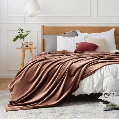Superzachte microfiber flannel deken met Europese en Amerikaanse stijl constructie