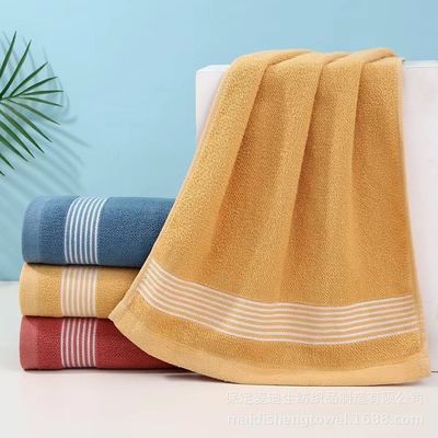 Afdeling winkels Puur katoenen handdoeken Huishoudelijk huid Bad Was handdoek Geborduurd logo