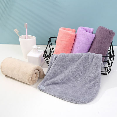 Verdikte koraal fluweel droog haar kap voor vrouwen 25*63cm 50g Super absorberend en snel droogend
