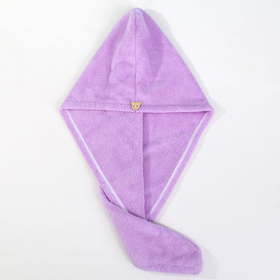 Verdikte koraal fluweel droog haar kap voor vrouwen 25*63cm 50g Super absorberend en snel droogend