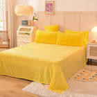 Rainbow Color Bed Sets Fur Velvet Fluffy Plush Soft Luxe Bed Linnen Set van 4 Pcs