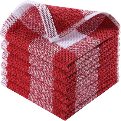 Zuivere katoenen wafel vierkante sjaals in aangepaste kleur 50g gekabelde absorberende sjaals