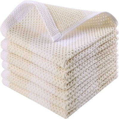 Zuivere katoenen wafel vierkante sjaals in aangepaste kleur 50g gekabelde absorberende sjaals