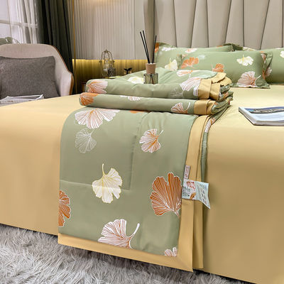 Luxe prinses gewassen zijde beddengoed set 4 stuks gevuld met zachte en ademend beddengoed