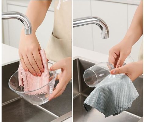 Keuken schoonmaken schoonmaakdoek Geen sporen Geen olie Geen haarverlies Water absorptie