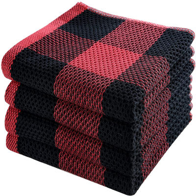 Verdikte vierkante wafeltanddoek Custom Pure Cotton Honeycomb Handdoek voor promotie cadeau
