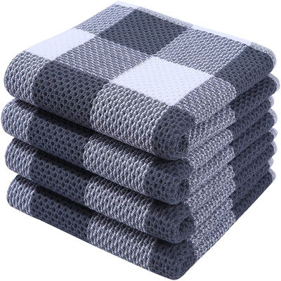 Verdikte vierkante wafeltanddoek Custom Pure Cotton Honeycomb Handdoek voor promotie cadeau