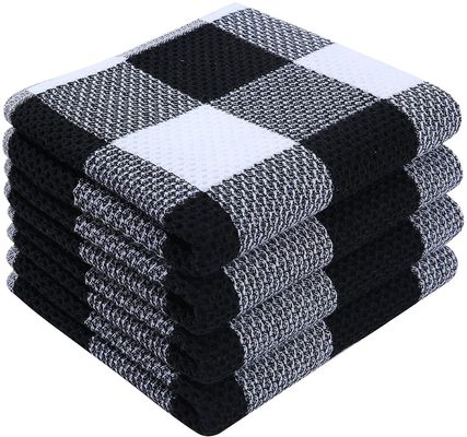 Verdikte vierkante wafeltanddoek Custom Pure Cotton Honeycomb Handdoek voor promotie cadeau