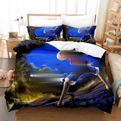3D gedrukt Monkey D. Luffy Series Plant Digital Print Bed Linen Bed Set