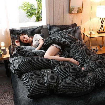 Flannel beddengoed set 4 stuks enkelbed beddengoed set stof dichtheid 133x72 Queen King grootte